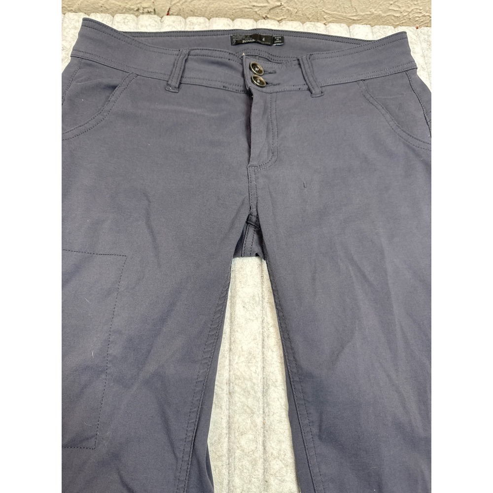 Prana Womens Halle‎ Roll Up Hiking Pants Gray Zion Stretch Size 4 Regular